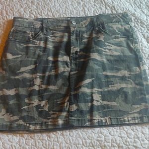 camo jean skirt